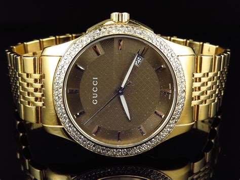 gucci watches for men diamond|men gucci stainless steel watches.